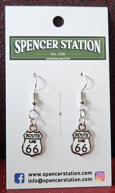 Route 66 Shield Earrings