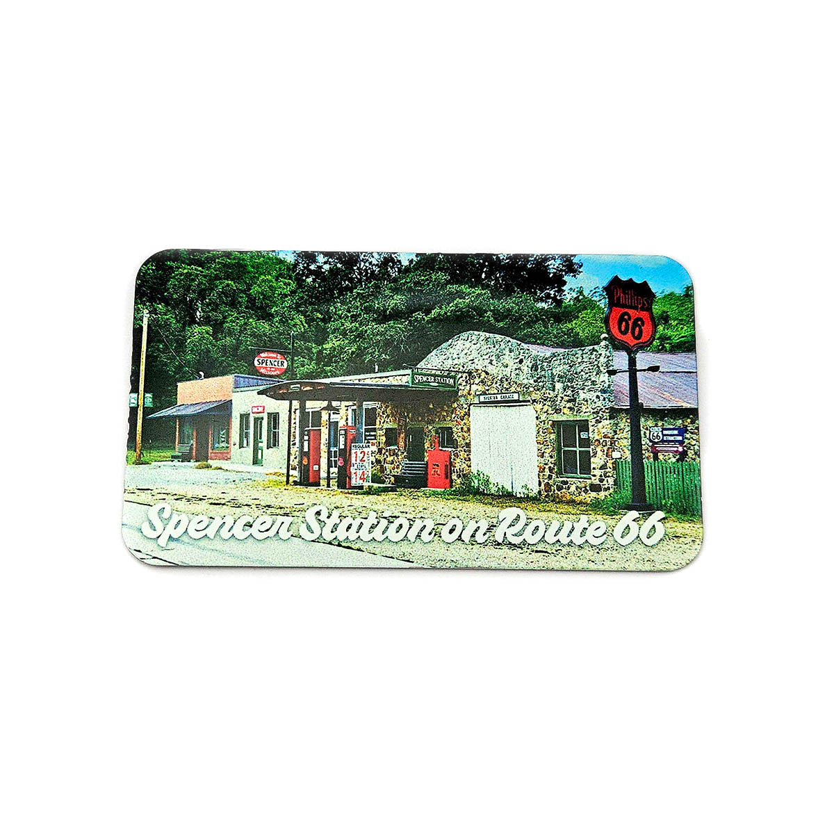 Spencer Station Photo Metal Magnet