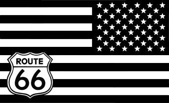 Route 66 USA Flag (Reversed) - Vinyl Decal