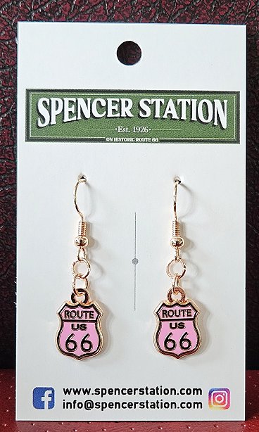 Route 66 Shield Earrings