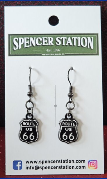 Route 66 Shield Earrings