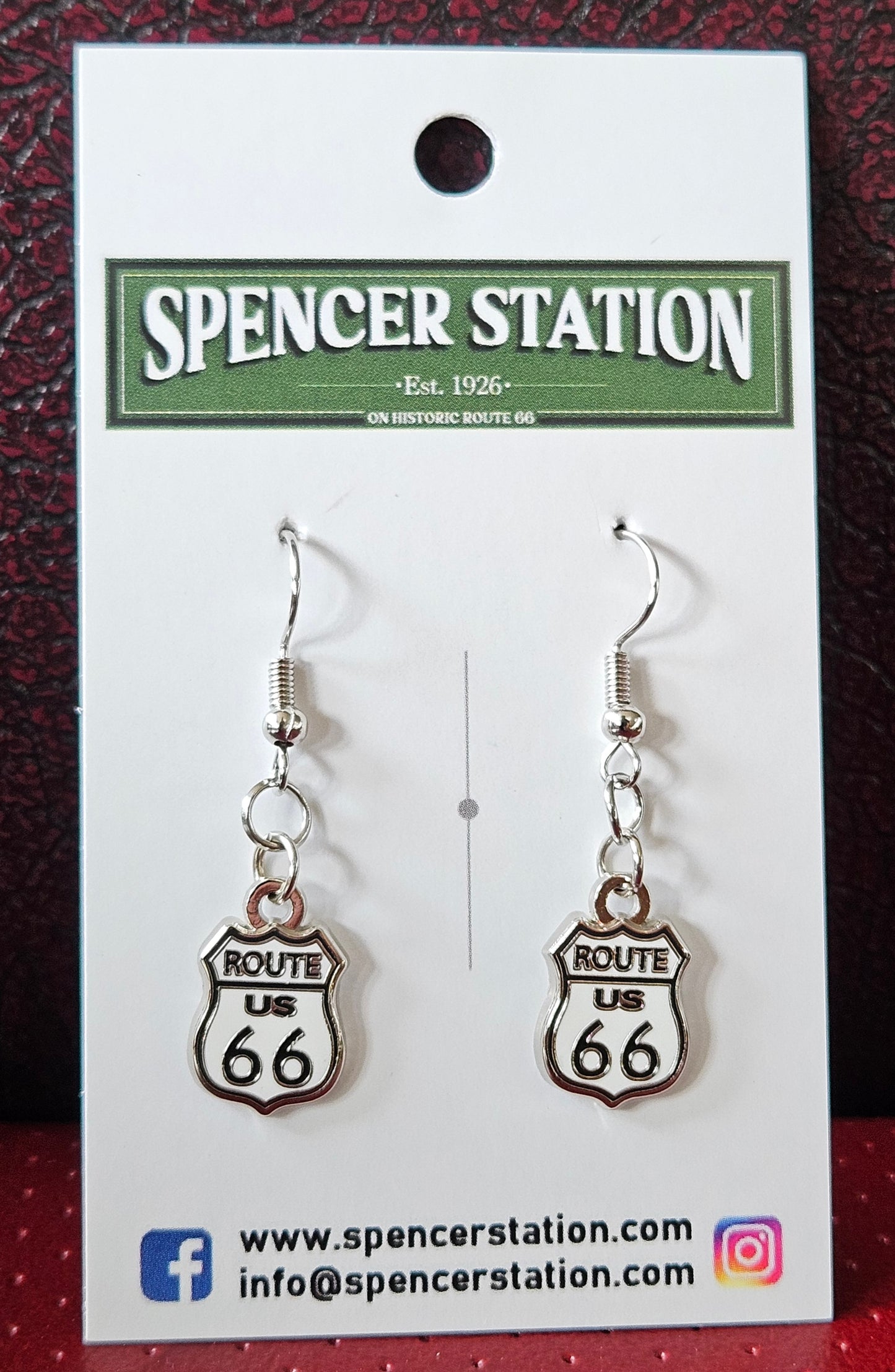 Route 66 Shield Earrings