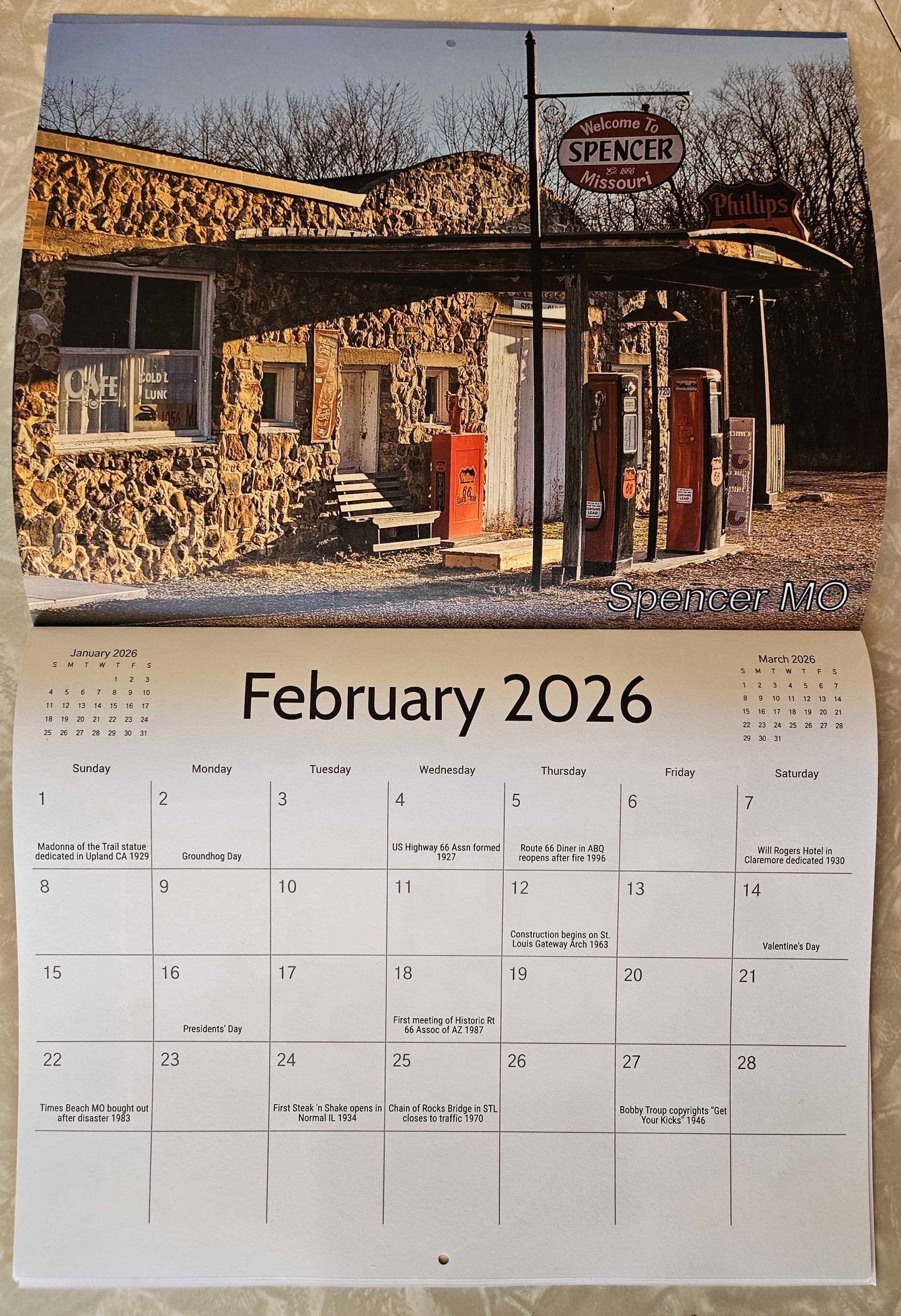 Cloudless Lens 2026 Route 66 Centennial Edition Calendar