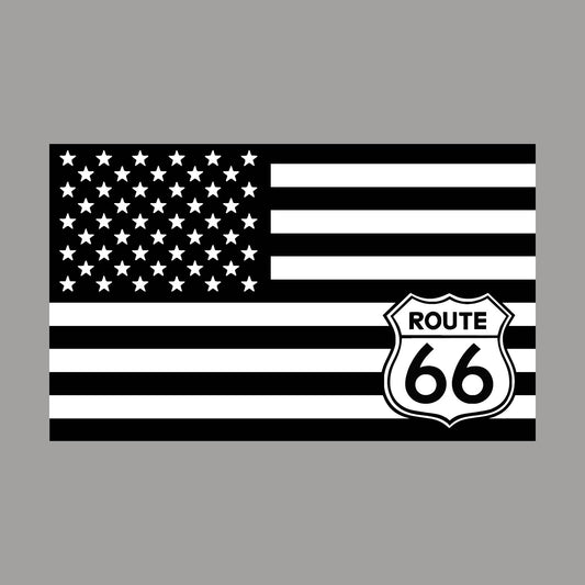 Route 66 US Flag Sticker