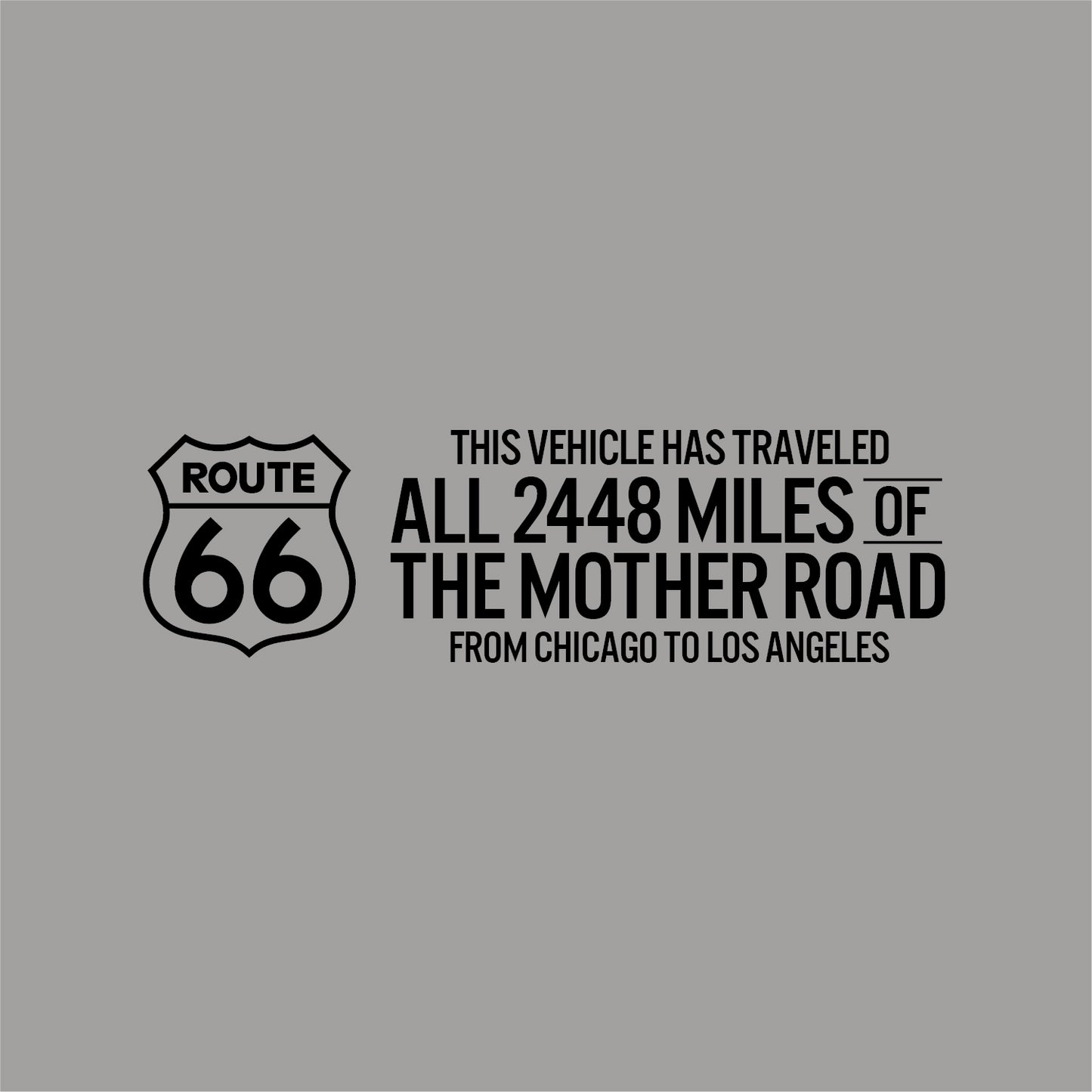 2448 Miles Vinyl Decal / White or Black