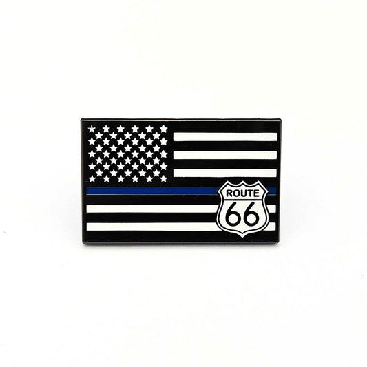 Route 66 USA Flag Police Department - Lapel Pin