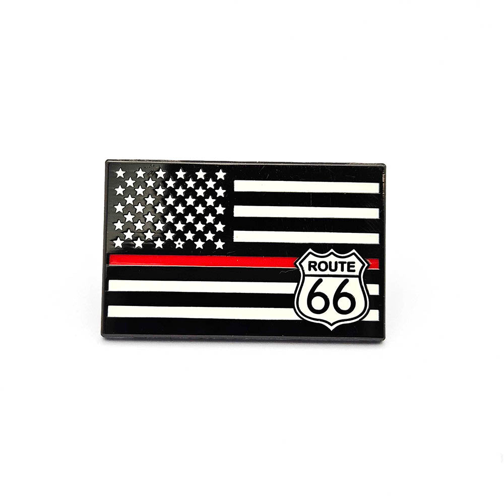 Route 66 USA Flag Fire Department - Lapel Pin