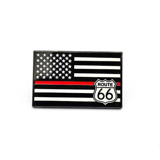 Route 66 USA Flag Fire Department - Lapel Pin