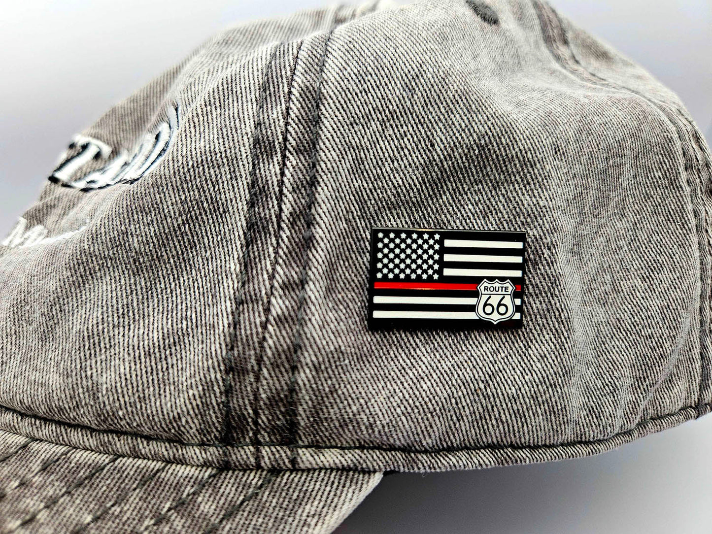 Route 66 USA Flag Fire Department - Lapel Pin