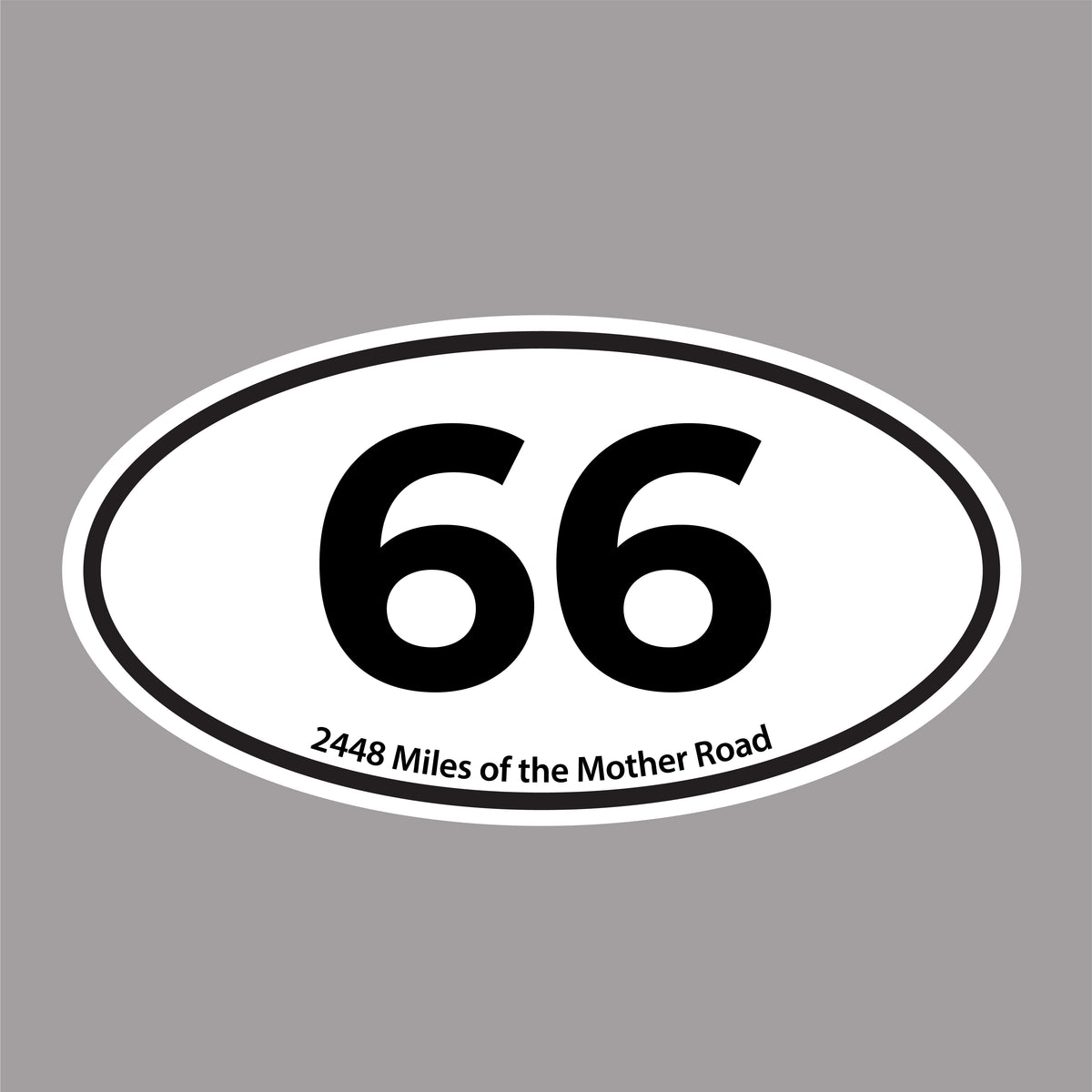 Route 66 Oval Sticker