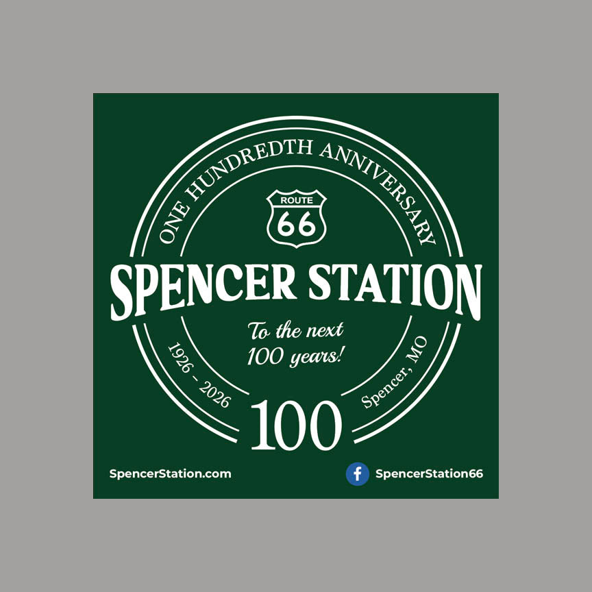 Spencer 100th Anniversary Badge Sticker