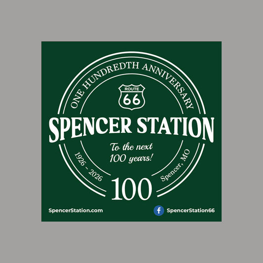 Spencer 100th Anniversary Badge Sticker