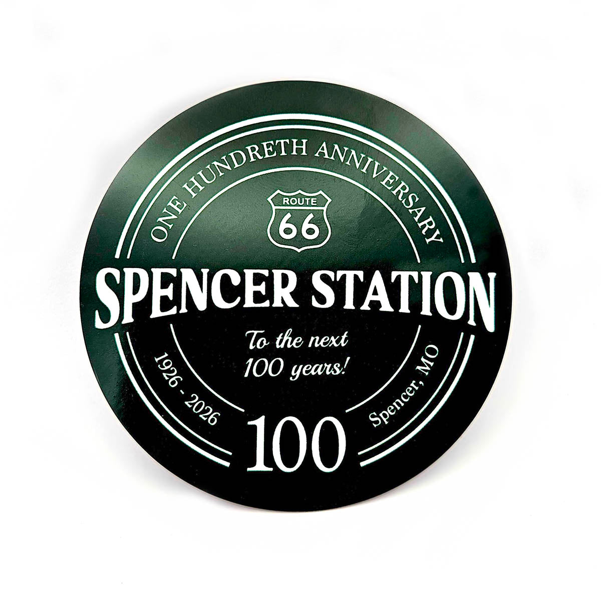 100 Year Anniversary Round Metal Magnet