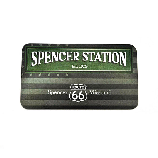Spencer Metal Magnet / B & W US Flag