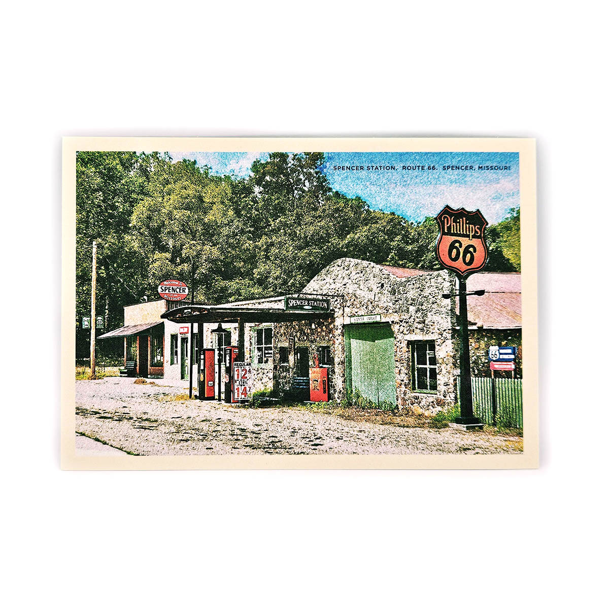 Spencer Station Vintage-Style Postcard
