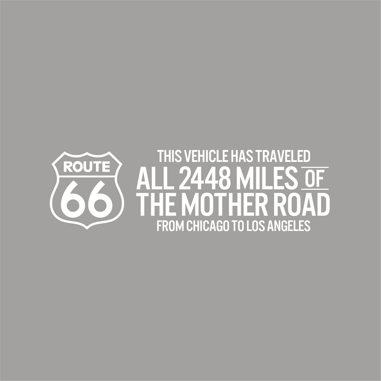 2448 Miles Vinyl Decal / White or Black