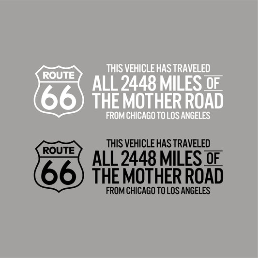 2448 Miles Vinyl Decal / White or Black