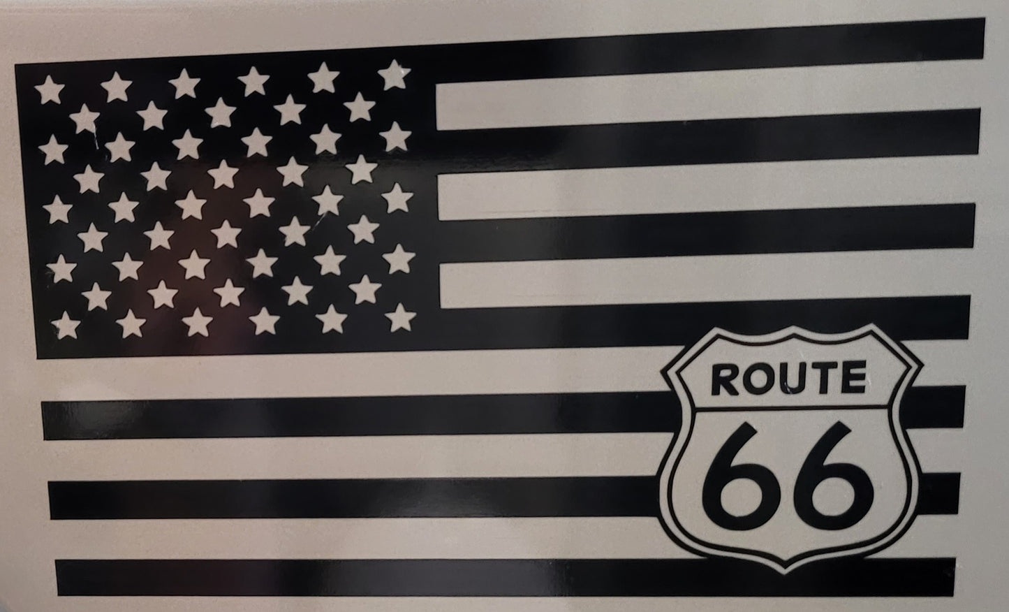 Route 66 USA Flag - Vinyl Decal