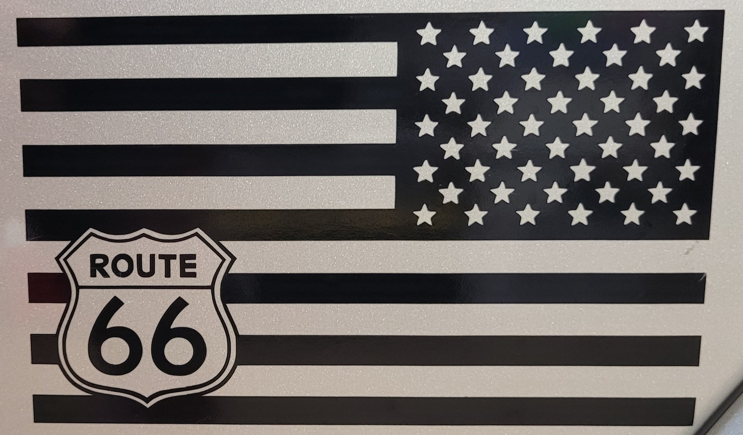 Route 66 USA Flag (Reversed) - Vinyl Decal