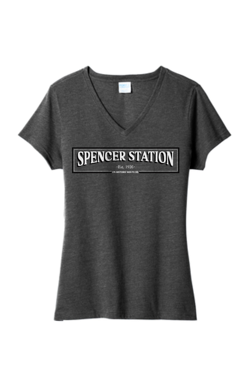 Spencer Station Classic Logo V-Neck T-Shirt - Women's
