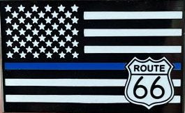 Route 66 USA Flag Police Department - Lapel Pin