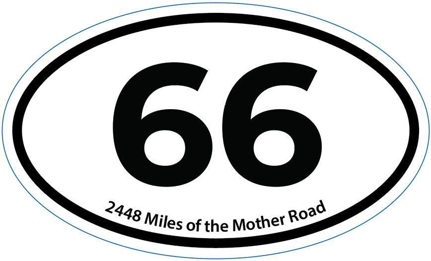 Route 66 - Oval Sticker