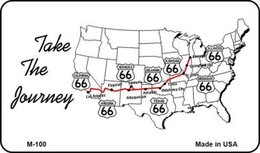 Route 66 Take The Journey - Metal Magnet