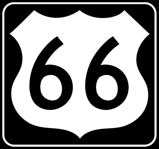 66 Highway Sign - Vinyl Decal